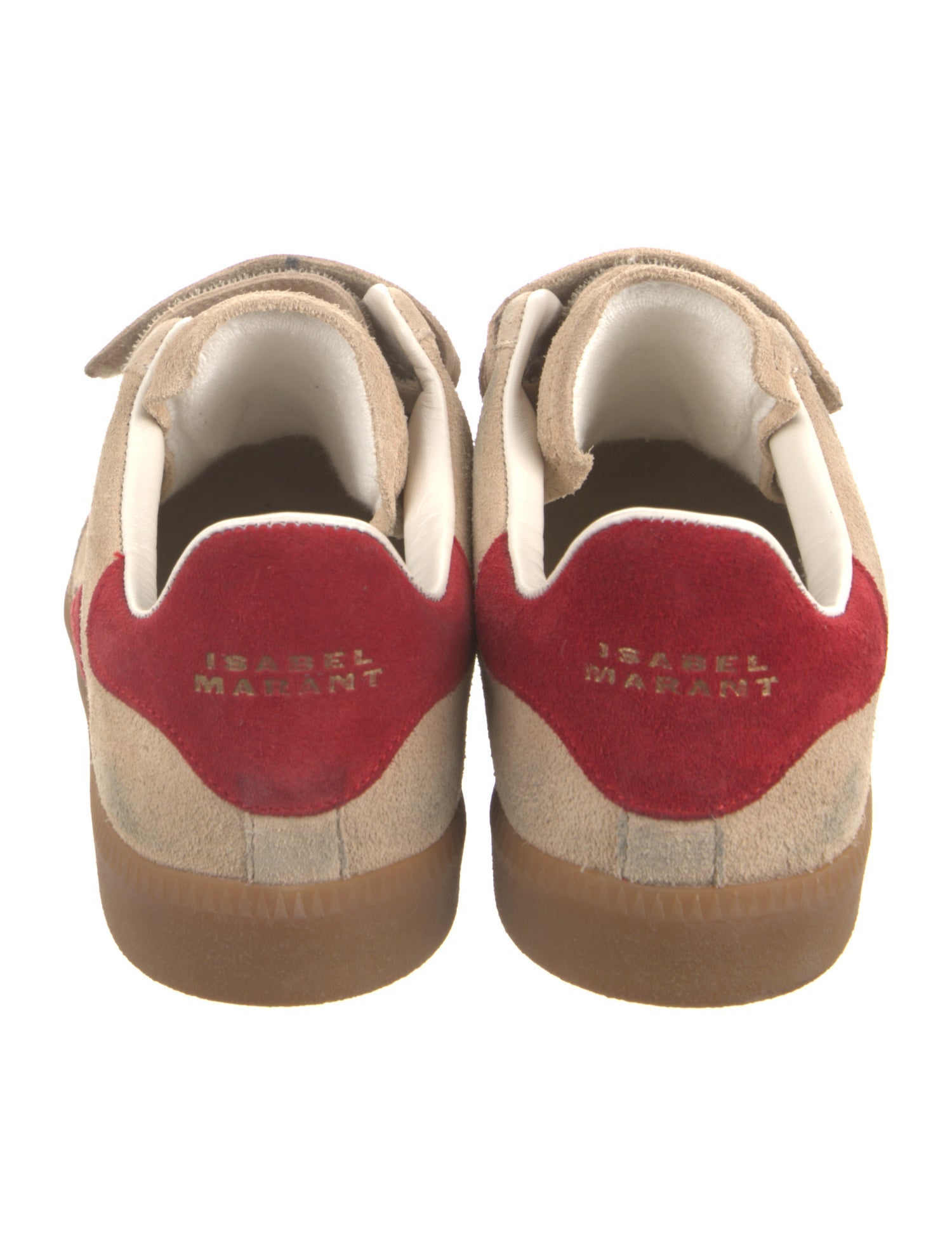 Isabel Marant Suede Colorblock Pattern Sneakers